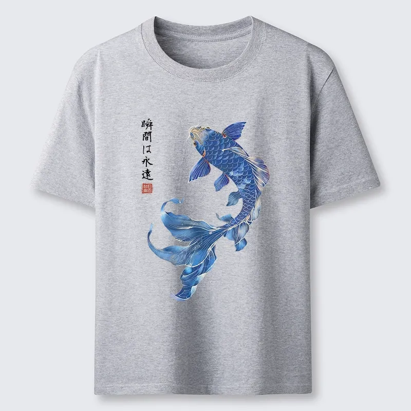 Tokyo-Tiger Lucky Blue Koi Fish Art Classic T-Shirt