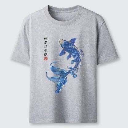 Tokyo-Tiger Lucky Blue Koi Fish Art Classic T-Shirt