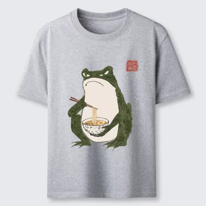 Tokyo-Tiger Grumpy Frog Loves Ramen Classic T-Shirt