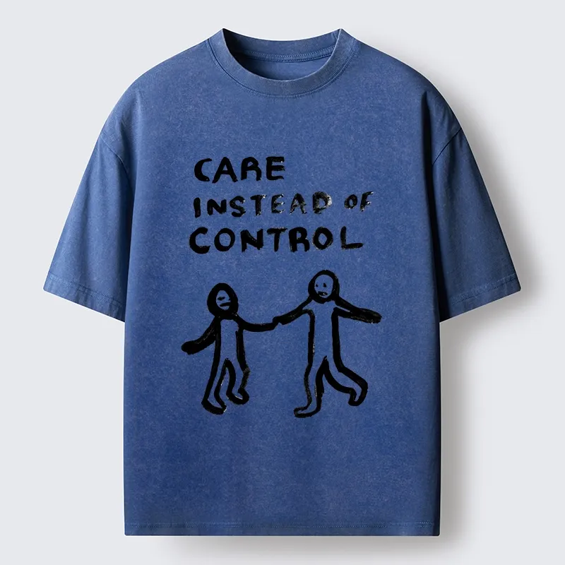 Tokyo-Tiger Choose Care Not Control Washed T-Shirt