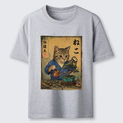 Tokyo-Tiger Cat Mastering Bonsai Art Classic T-Shirt