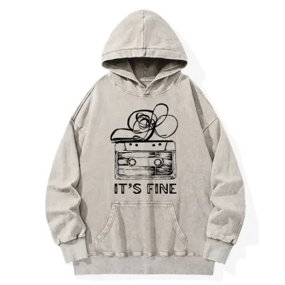 Tokyo-Tiger Cassette Fine Meme Washed Hoodie