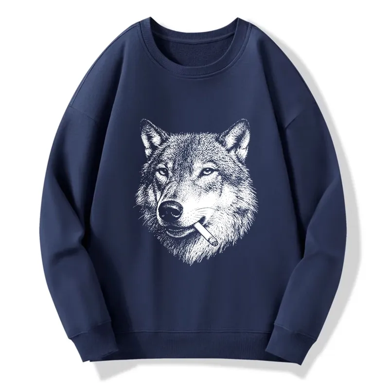 Tokyo-Tiger Cool Wolf Meme Bad Decisions Pending Classic Sweatshirt