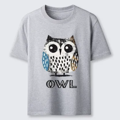 Tokyo-Tiger Minimalist Owl Illustration Print Classic T-Shirt