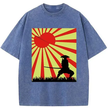 Tokyo-Tiger Samurai Who Cut The Sun Washed T-Shirt