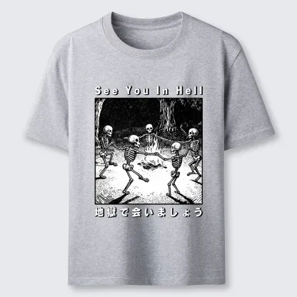 Tokyo-Tiger Funny Skeleton Hell Party Classic T-Shirt