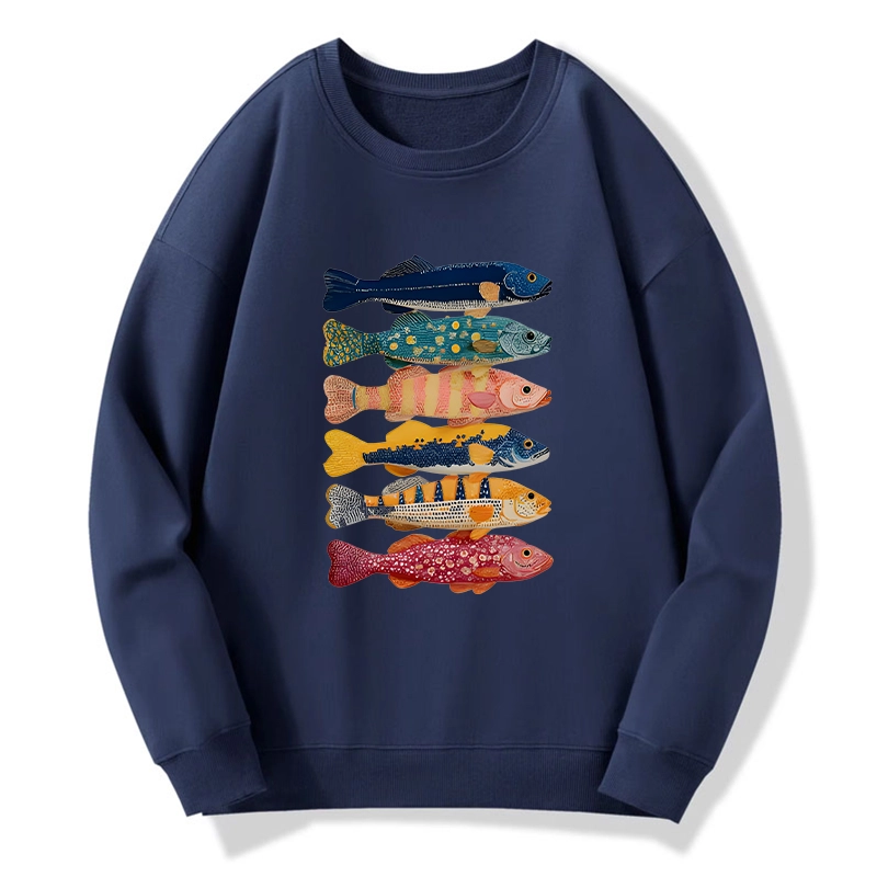 Tokyo-Tiger Colorful Fish Art Collection Classic Sweatshirt
