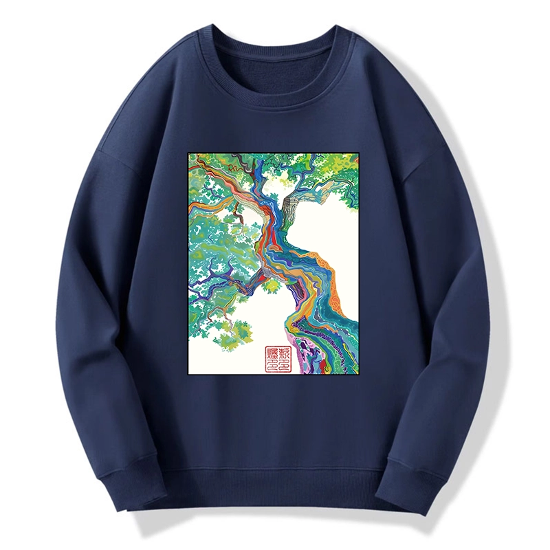 Tokyo-Tiger Colorful Magic Tree Classic Sweatshirt