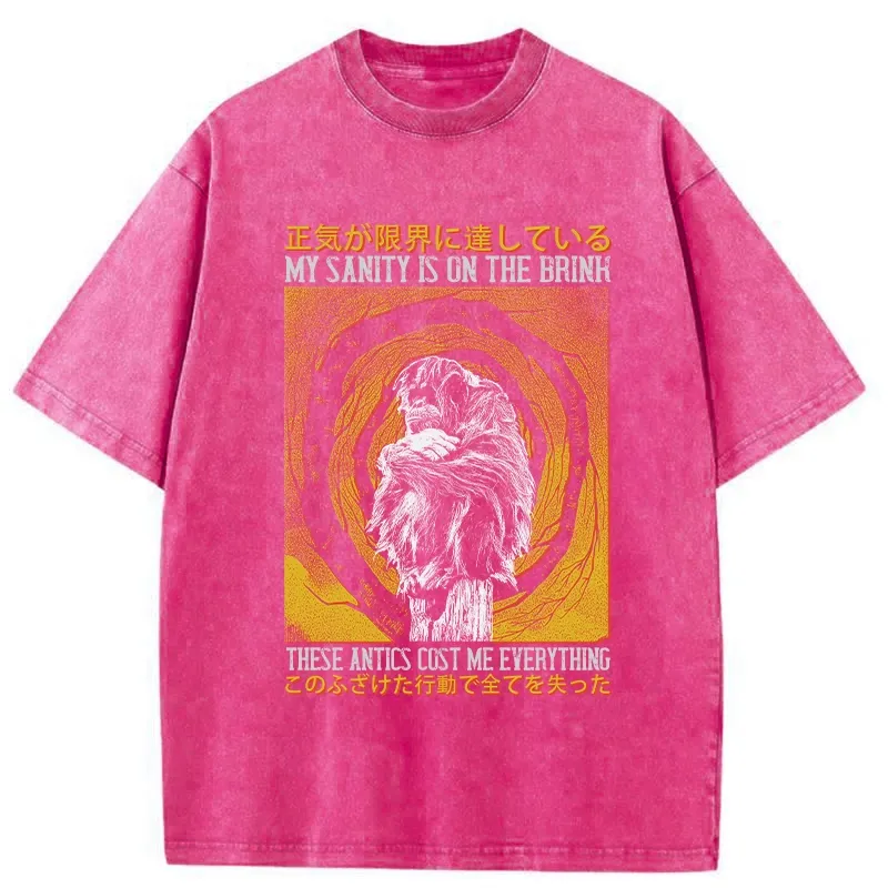 Tokyo-Tiger My Sanity Is On The Brink Washed T-Shirt
