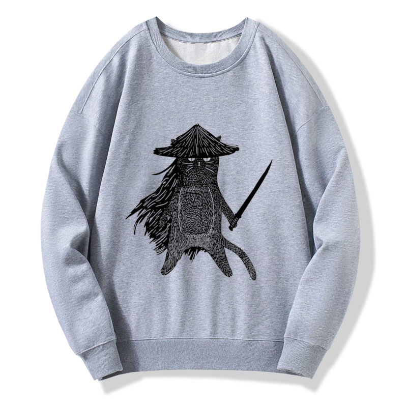 Tokyo-Tiger Japanese Samurai Cat Sweatshirt