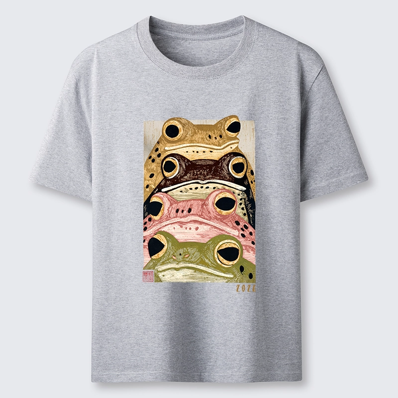Tokyo-Tiger Whimsical Multi Colored Frog Art Classic T-Shirt