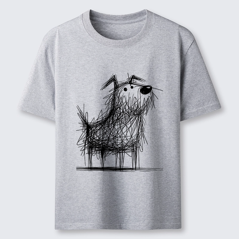 Tokyo-Tiger Cute Scrawled Dog Line Art Classic T-Shirt