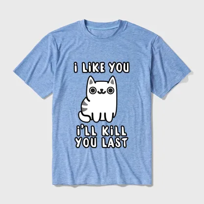 Tokyo-Tiger Cats And Humans Have A Love-hate Relationship Cotton Blend T-Shirt