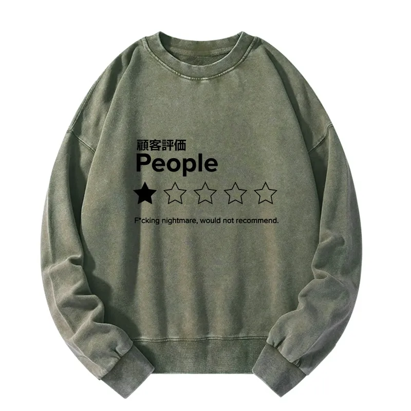 Tokyo-Tiger Evaluation People Washed Sweatshirt
