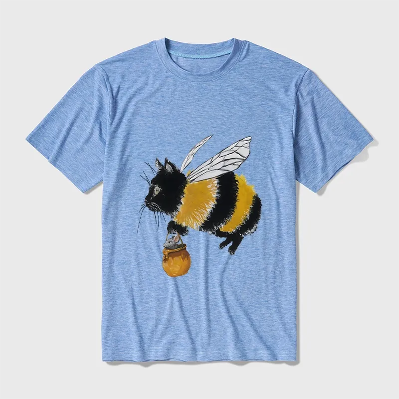 Tokyo-Tiger Catbee Funny Cotton Blend T-Shirt