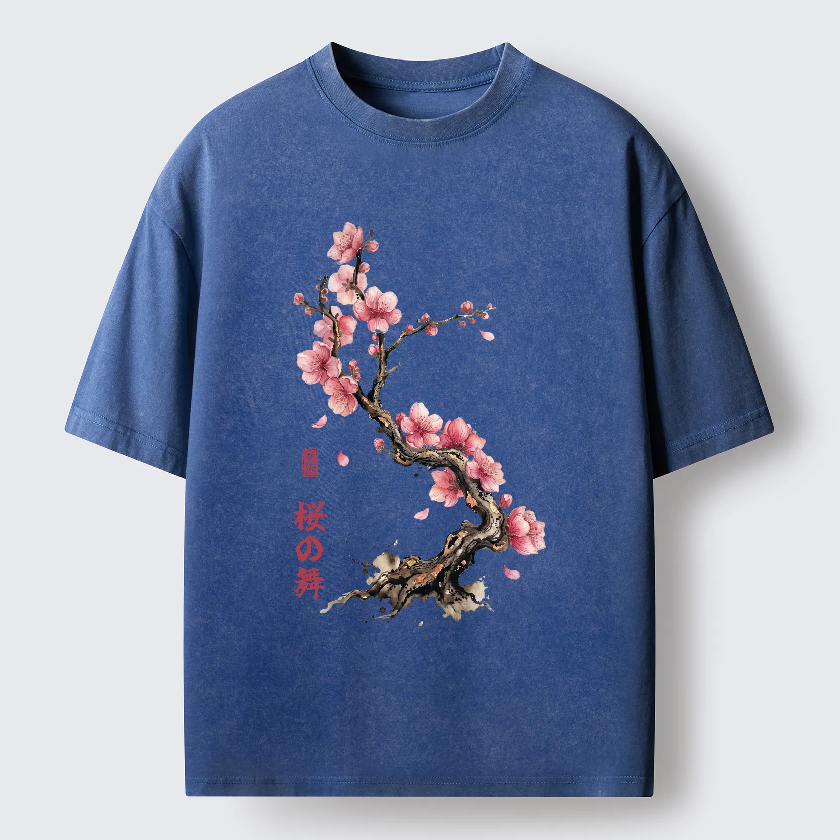 Tokyo-Tiger Sakura Petal Dance Washed T-Shirt