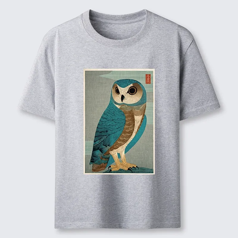 Tokyo-Tiger Vintage Owl Woodblock Art Classic T-Shirt
