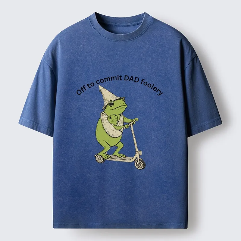 Tokyo-Tiger Frog Dad Foolery Adventure Time Washed T-Shirt