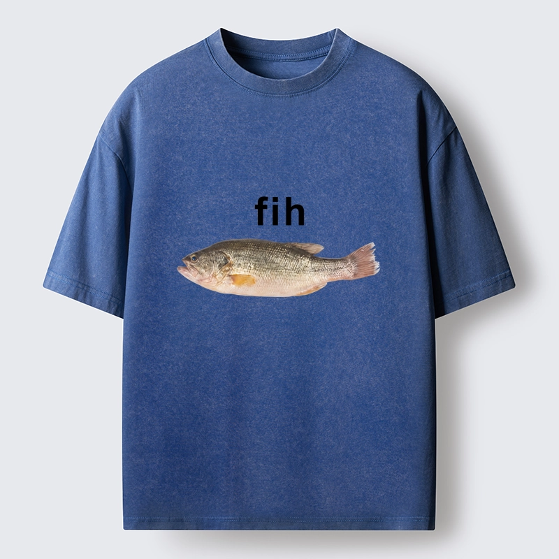 Tokyo-Tiger Fih The Fish Funny Meme Washed T-Shirt