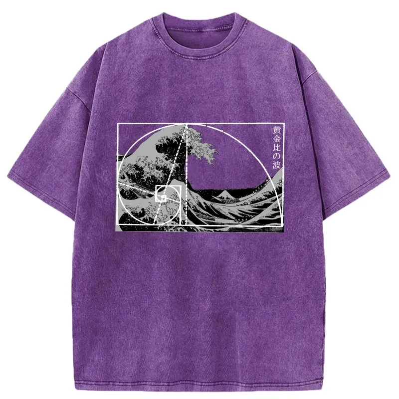 Tokyo-Tiger Golden Ratio Wave Washed T-Shirt