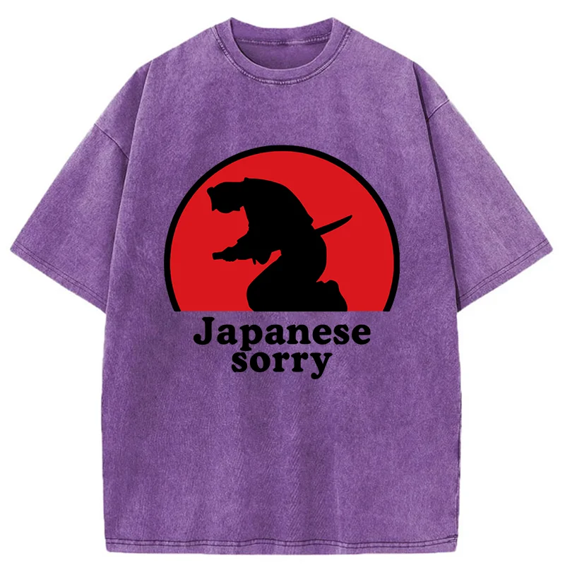 Tokyo-Tiger Japanese Sorry Washed T-Shirt