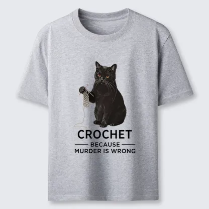Tokyo-Tiger Cat Crocheting To Avoid Trouble Classic T-Shirt
