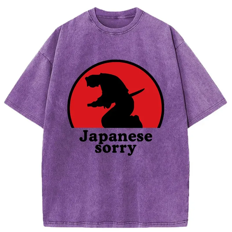 Tokyo-Tiger Japanese Sorry Washed T-Shirt