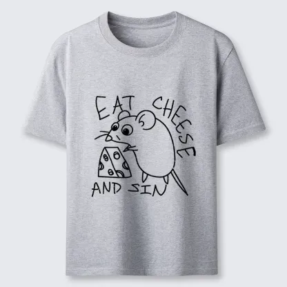 Tokyo-Tiger Cheese Obsessed Mouse Funny Art Classic T-Shirt