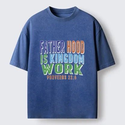 Tokyo-Tiger Dad Life Proverbs Quote Washed T-Shirt