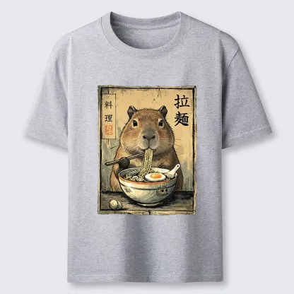 Tokyo-Tiger Capybara Enjoying A Bowl Of Ramen Classic T-Shirt