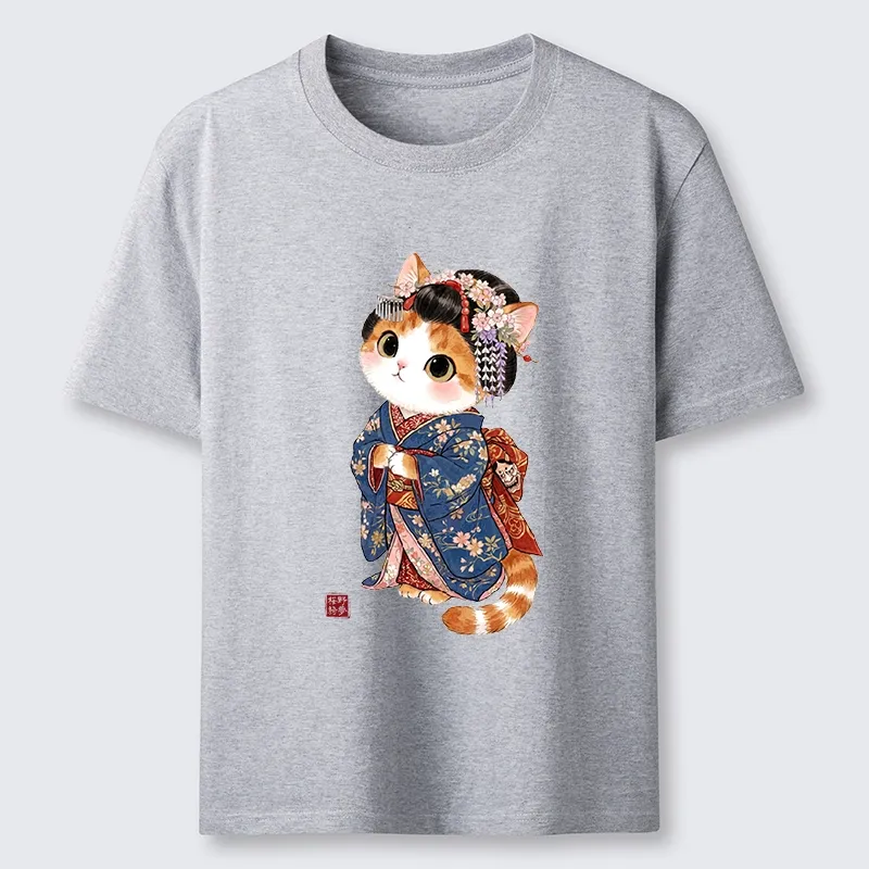 Tokyo-Tiger Cat Dressed As A Geisha Funny Classic T-Shirt
