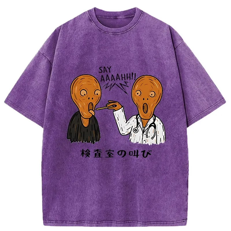 Tokyo-Tiger Doctor Scream Washed T-Shirt