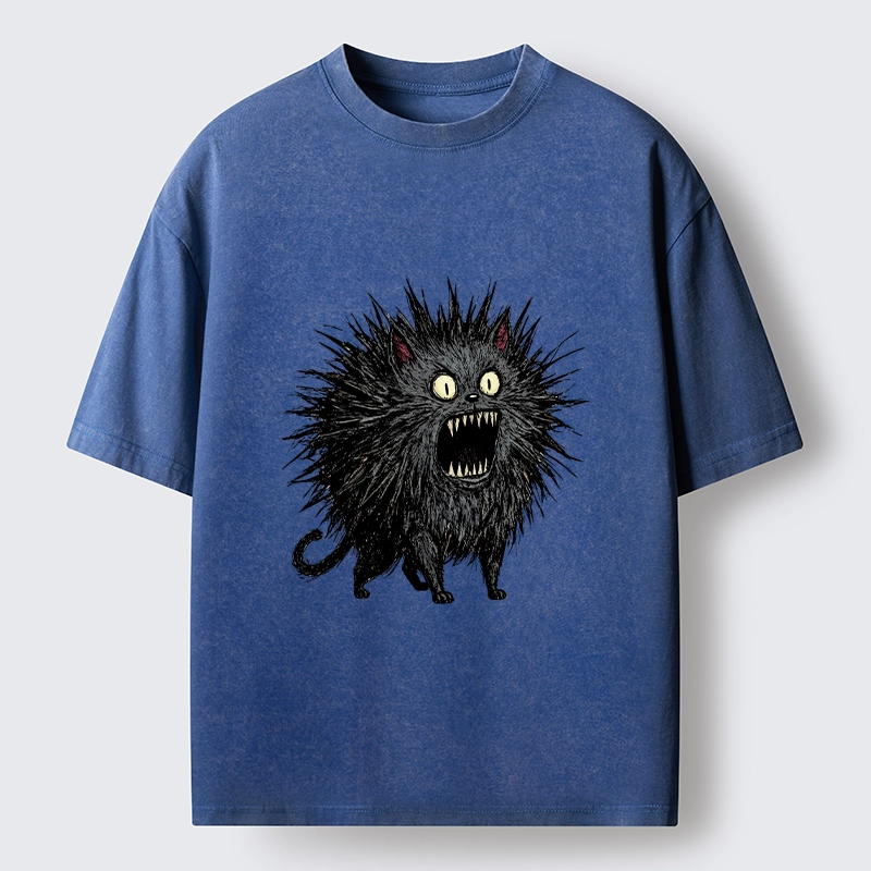 Tokyo-Tiger Feral Cat Having A Total Meltdown Washed T-Shirt