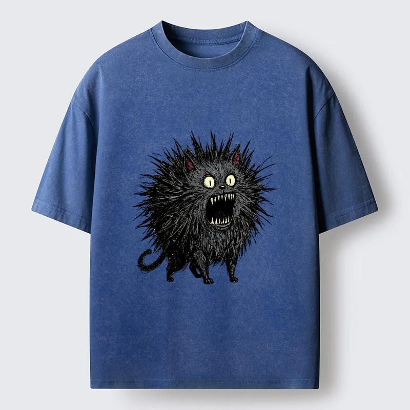 Tokyo-Tiger Feral Cat Having A Total Meltdown Washed T-Shirt