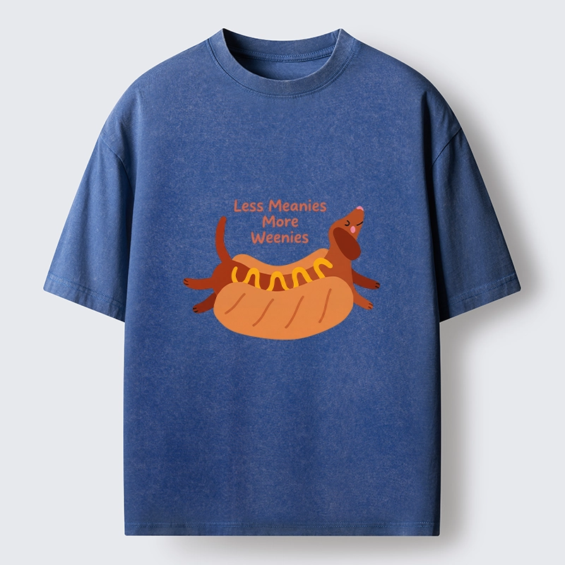 Tokyo-Tiger Positive Vibes Only With The Weenie Dog Washed T-Shirt