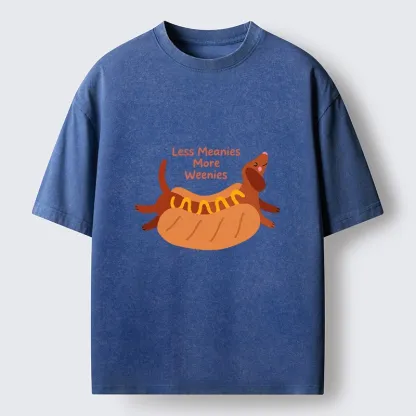 Tokyo-Tiger Positive Vibes Only With The Weenie Dog Washed T-Shirt