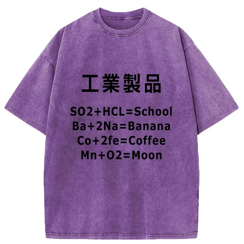 Tokyo-Tiger Chemical Manufacturing Funny Washed T-Shirt