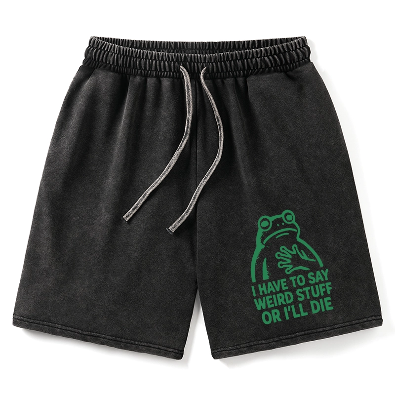 Tokyo-Tiger Weird Frog Funny Meme Washed Shorts