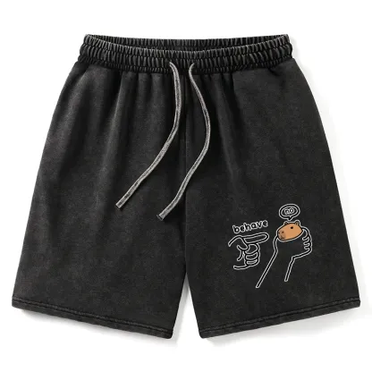 Tokyo-Tiger Dishonest Capybara Washed Shorts