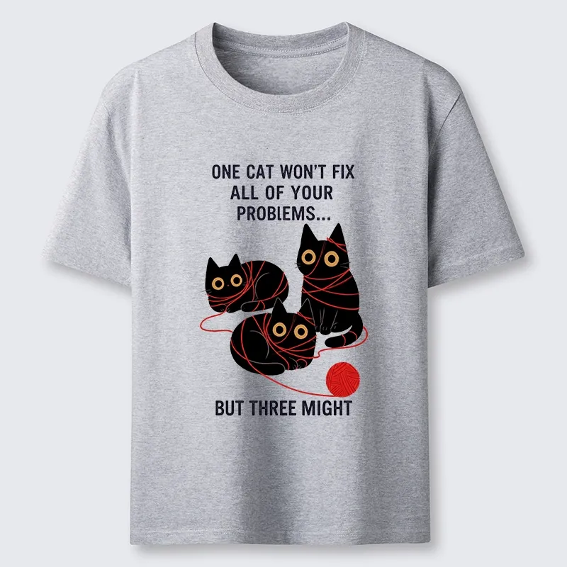 Tokyo-Tiger Three Cats Fix All Problems Classic T-Shirt