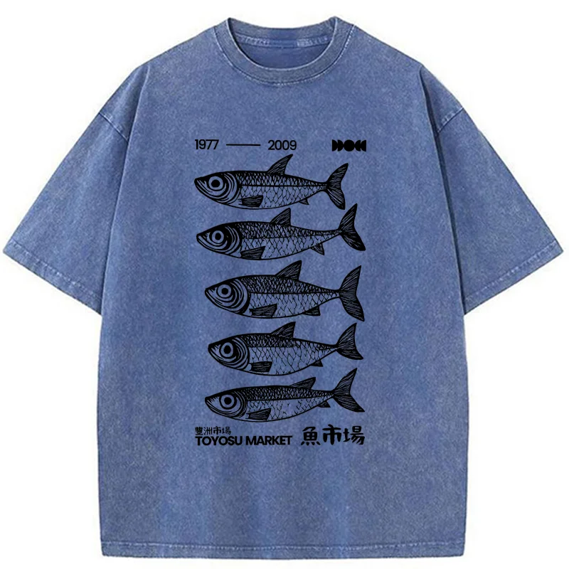 Tokyo-Tiger Tokyo Fish Market Washed T-Shirt