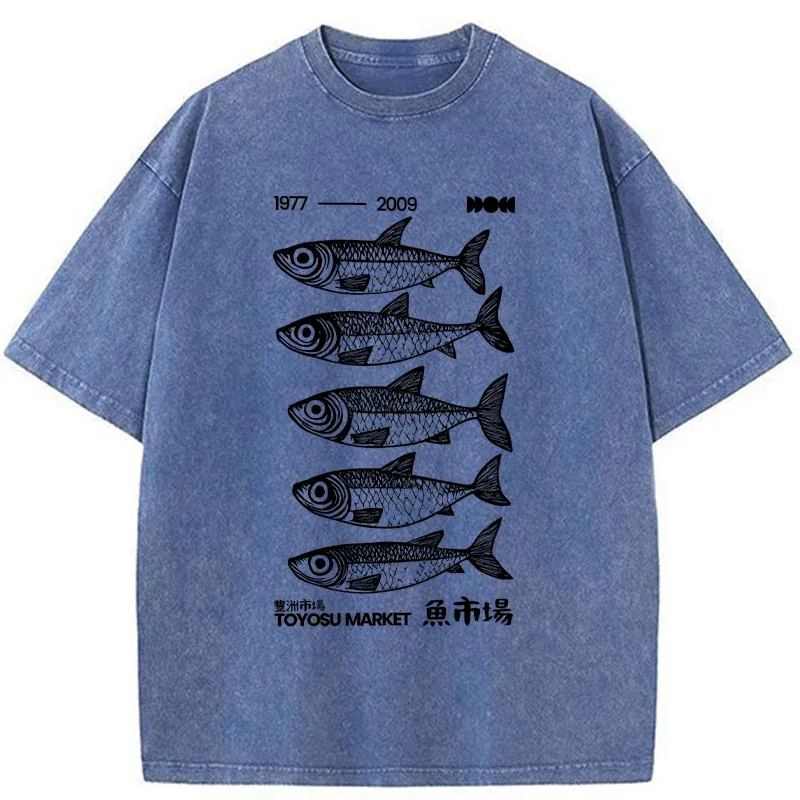 Tokyo-Tiger Tokyo Fish Market Washed T-Shirt