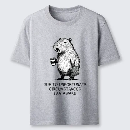 Tokyo-Tiger Capybara Is Awake Against Its Will Classic T-Shirt