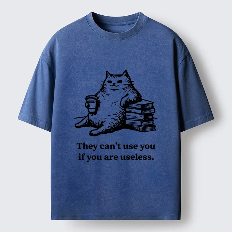 Tokyo-Tiger Cat Proving Uselessness Is A Superpower Washed T-Shirt