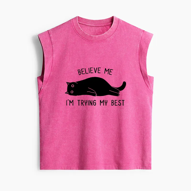 Tokyo-Tiger When Life Is Hard Nap First Women's Washed Tank Tops