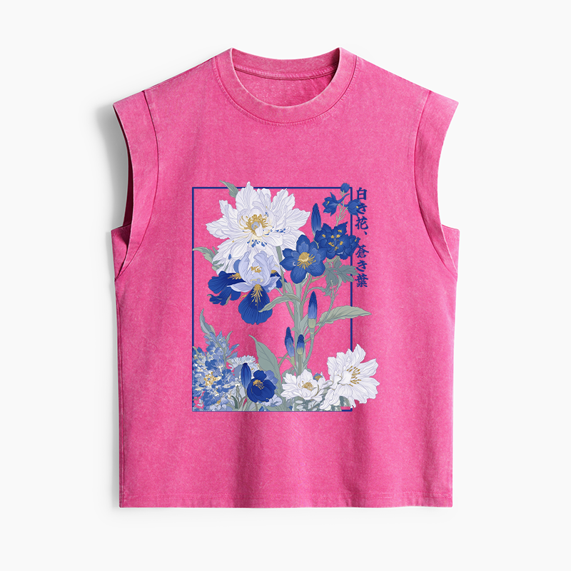 Tokyo-Tiger Blossoms Of The Firmament Women's Washed Tank Tops