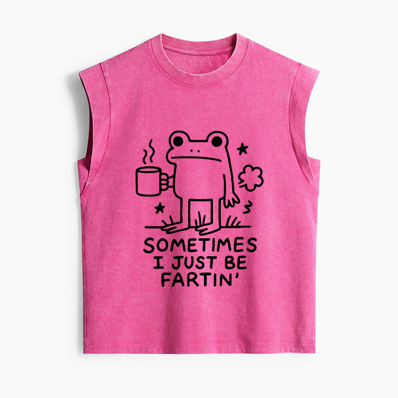 Tokyo-Tiger Sometimes A Frog Just Needs To Fart Women's Washed Tank Tops