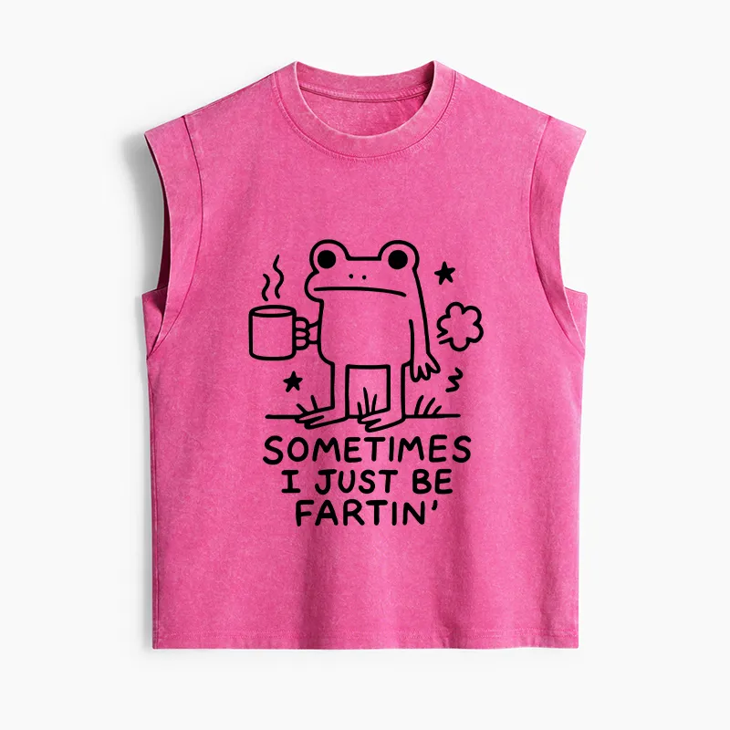Tokyo-Tiger Sometimes A Frog Just Needs To Fart Women's Washed Tank Tops
