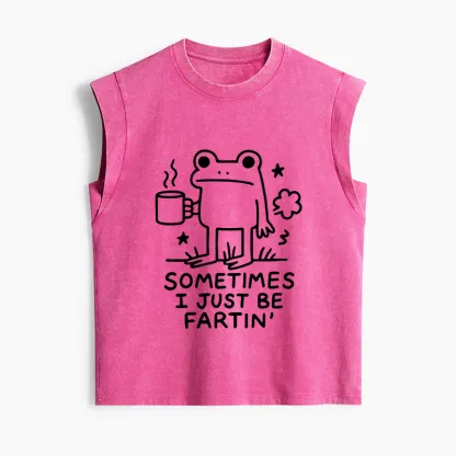 Tokyo-Tiger Sometimes A Frog Just Needs To Fart Women's Washed Tank Tops