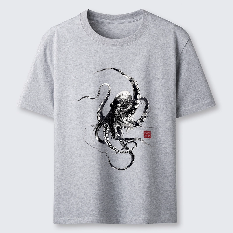Tokyo-Tiger Traditional Japanese Octopus Painting Classic T-Shirt